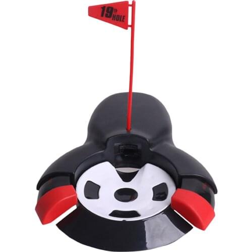 Portable Indoor Automatic Golf Putting Cup with Flag Ball Return Device Garden Lawn Home Golfer Training Accessories Equipment