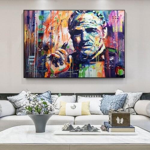 Street Graffiti Art Godfather Poster Canvas Painting Posters and Print Cuadro Wall Art for Living Room Home Decor (No Frame)