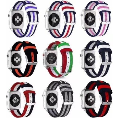 Suitable forApple Watch 5 4 3 2 38mm 40mm 42 44mm for Apple Watch1/2/3/4 Watch Apple Nylon colorful Strap Canvas Strap wristband