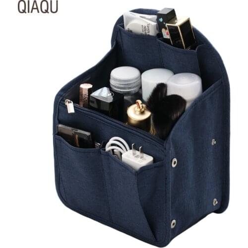 Backpack Organizer Insert Bag Nylon Handbag Liner Carry Pockets Women Travel Cosmetic Insert Tote Lady Female Makeup liner Bag