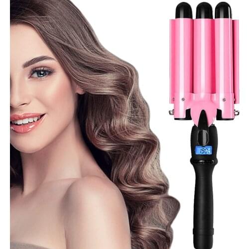 Hair Curling Iron Professional Hair Tools Ceramic Triple Barrel Hair Styler Ceramic Professional Electric Hair Curler Style 2021