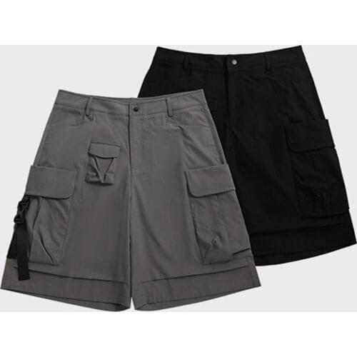 2PCS Fashion Casual Mens Shorts Summer Beach Shorts Ribbons Hip Hop Streetwear Casual Sportswear Shorts (1 each color)