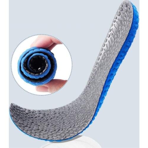 Popcorn Memory Foam Sports Insoles for Shoes Deodorant Breathable Elastic Cushion Running Insoles For Man Women Orthotic Insoles