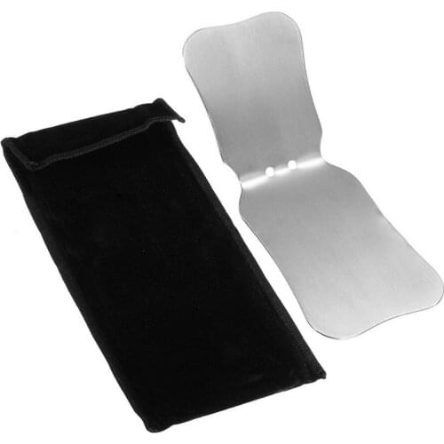 Dental Orthodontic Mirror with Bag Stainless Steel Photography Autoclavable Double-Side Intra-Oral Reflector Dental Lab tool