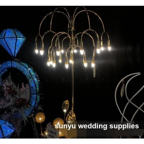 Wedding Decoration Flower iron Wedding Aisle Crystal Pillars Wedding Walkway Stand Centerpiece for Party Marriage senyu0147