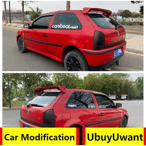 UBUYUWANT Rear Roof Lip Spoiler For 99-06 VW Golf 4 MK4 R32 Hatchback Spoiler ABS Plastic Gloosy Black Car Tail Wing Decoration