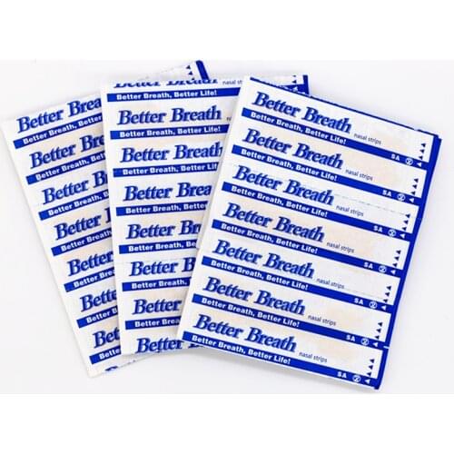 100pcs/lot (55x16mm) high quality with best sell sleeping aid clear snore stopper strips better life nasal strips