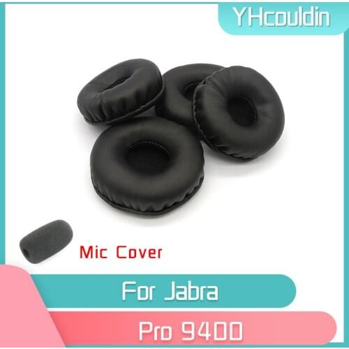 YHcouldin Earpads For Jabra Pro 9400 Pro9400 Headphone Accessaries Replacement Wrinkled Leather