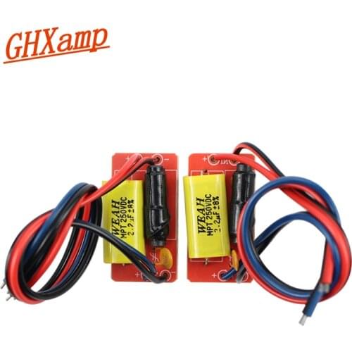 GHXAMP Pure Tweeter Speaker Crossover Car Audio Modified Treble crossover for 2-4ohm Stage Home Speaekr DIY 2pcs