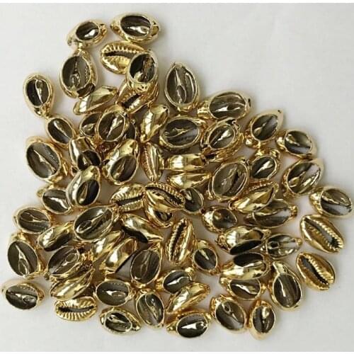 20pcs/lot Gold Silver Color Shell Beads Cowrie DIY Loose Beads for Jewelry Making Cowry Pendant Necklace Bracelet Accessories