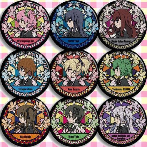1pc 58mm anime badge Assault Lily BOUQUET Round Pins Broche Iron Cool Button
