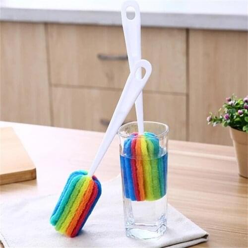 1PCS Household Detachable Water Milk Bottle Cup Mug Glass Washing Sponge Cleaning Brush Scrubber Cleaning Utensils Brush Glass