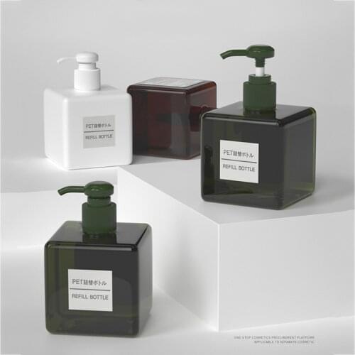 1pcs 250ml Plastic Empty Hand Pump Dispenser Bottle Portable Bathroom Shampoo Lotion Shower Refillable Bottle Cosmetic Container