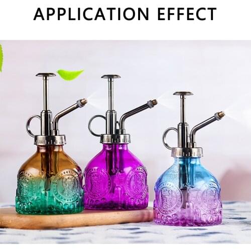 1pc Garden Accessories Plant M Ister Glass Watering Spray Bottle 6.4inch Tall Plants Watering Can Retro For Garden Jardin