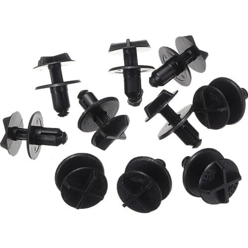 10pcs 9mm Hole Battery Cover Cowl Panel Clip Plastic Auto Fastener Clips For Range Rover Land Rover