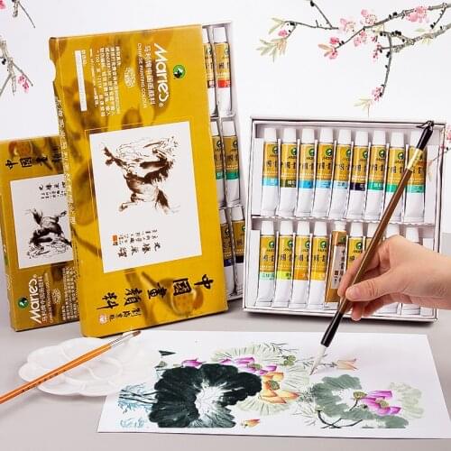 12/18/24/36 Colors 12ML Chinese Painting Pigment Watercolor Paint Set Drawing Tools For Artist Students Art supplies up quality