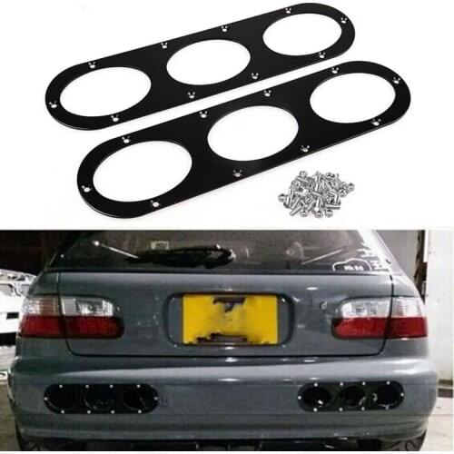2 Pcs Universal Aluminium Alloy Rear Bumper Race Air Diversion Diffuser Panel Car Styling