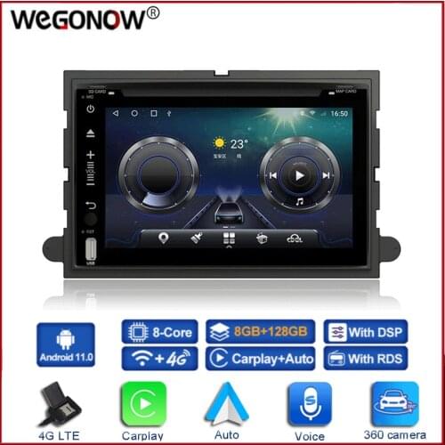 360 Carplay IPS Android 10.0 6GB+128GB Car DVD Player GPS WIFI Bluetooth RDS Radio For Ford Fusion Explorer F150 Edge Expedition