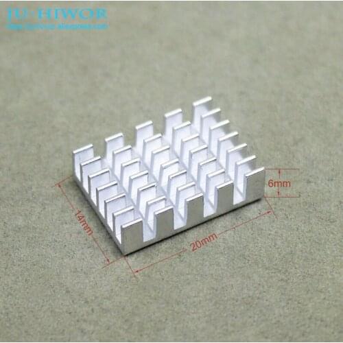50pcs/lot) Aluminum Red Heat Sink Heatsink Radiator 20mm*14mm*6mm For integrated circuit IC MOS Transistor