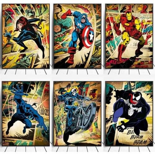 5D Diamond Painting Marvel Superhero Comics Spiderman Avengers Diamond Embroidery Cross Stitch Kit Diamond Mosaic Decor For Home