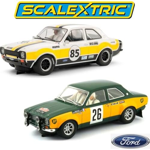 Scalextric Slot Car 1:32 C3489 Ford Escort Mk1 " 2012 No.85 / C3635 Ford Escort Mk I Monte Carlo Rally 1970 Team BP Racing #26