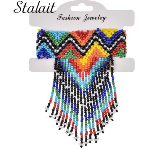 Tassel Handmad Rice Beads Wrist Bracelets Friendship String Bohemia Women Strand Luxuri Elastic Color Bead Bracelet Best Sell