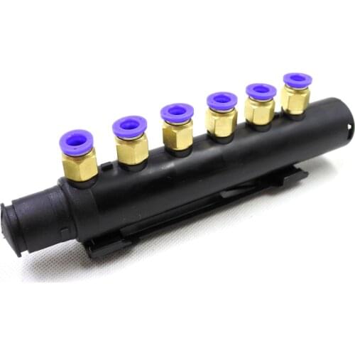 8MM quick connector six-hole air manifold, spa bathtub accessories, safe and quick connection