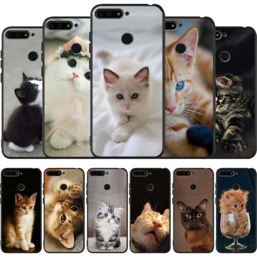 Funny Cat black Silicone Phone Case For honor 30 20 Pro 8 8X 9 10 20 Lite Mate 10 20 30 Lite Pro luxury protection cover Shell