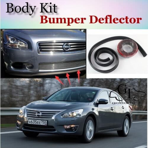 Bumper Lip Deflector Lips For Nissan Altima L31 L32A D32 Teana L33 Front Spoiler Skirt For TG Fans Car Tuning / Body Kit / Strip