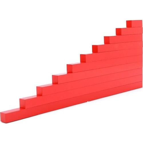 Wooden Montessori Toys For 3 Year Olds Montessori Red Rods Learning Educational Toys for Kids Juguetes Brinquedos MI2744H