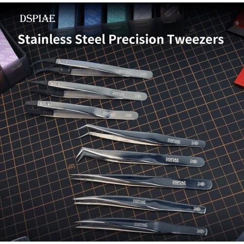 DSPIAE AT-Z01/AT-Z02 HG Angled Tweezers Modeling Hobby Craft Tools Accessory
