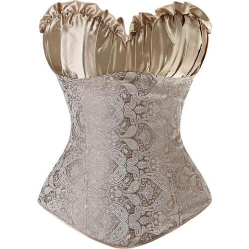 Palace Vest Corset Strapless Zip Corset Women Sexy Underbust Corset Waist Trainer Corset Sexy Corselet Corsets and Bustiers Tops