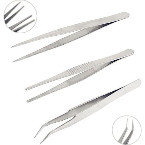 3Pcs Precision Repair Mounting Tool Set Electronic Stainless Steel Tweezers -Y103