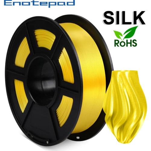 Enotepad Silk 3D Filament 1kg/2.2lbs 1.75mm 100% no bubble Filament tangle free With Vacuum bag packing Tolerance +/-0.02mm