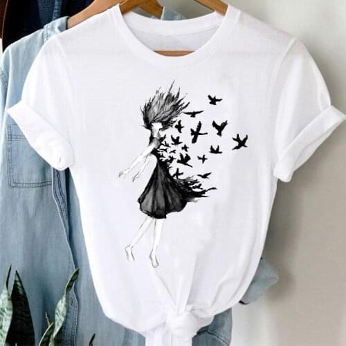 T-shirts Women Short Sleeve Fashion Style Spring Summer Cute 90s Girl Clothes Stylish Tshirt Top Lady Print Girl Tee T-Shirt