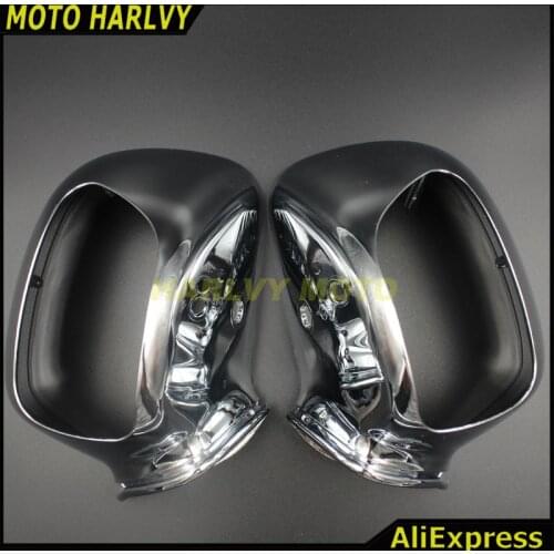 Chrome/B Rear Mirrors Housing For Honda GL1800 GOLDWING 2001-2011 02 03 04 05 06