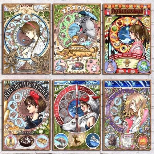 Painting Full Square Drill DIY Diamond 5D Embroidery Animation Collection Picture Mosaic Wall Artwork Home Decor Handmade Gift