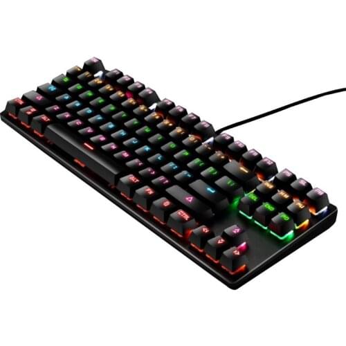 K550 Green Shaft Mechanical Keypad 87 Keys Gaming Keyboard with Colorful Light Effect for Windows XP/7/8/10 Systems