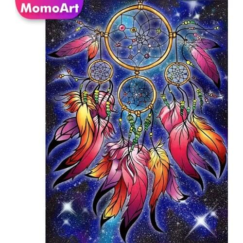 MomoArt Diamond Painting Dreamcatcher Full Drill Square 5D Diamond Mosaic Scenery New Arrival Embroidery Rhinestones Wall Art
