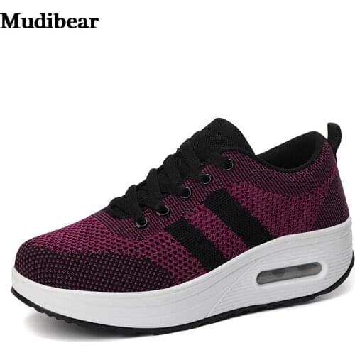 Mudibear Women Casual Shoes Fashion Breathable Walking Mesh Flat Shoes Sneakers Women 2020 Gym Vulcanized Comfortable Footwear