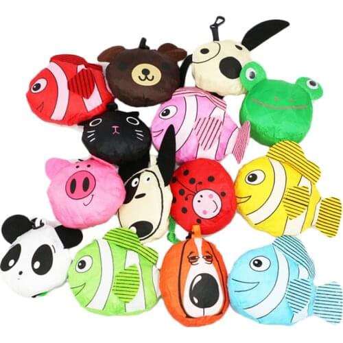 2021 new Foldable shopping bag Reusable eco bag Cute Animal Prints Travel Handbag Grocery Tote Storage bag tote bags for women