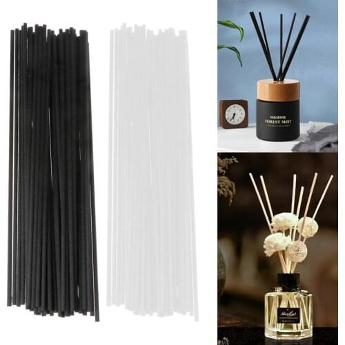 50Pcs 21.5cmx3mm Fiber Sticks Diffuser Aromatherapy Volatile Rod for Home Fragrance Diffuser Home Decoration