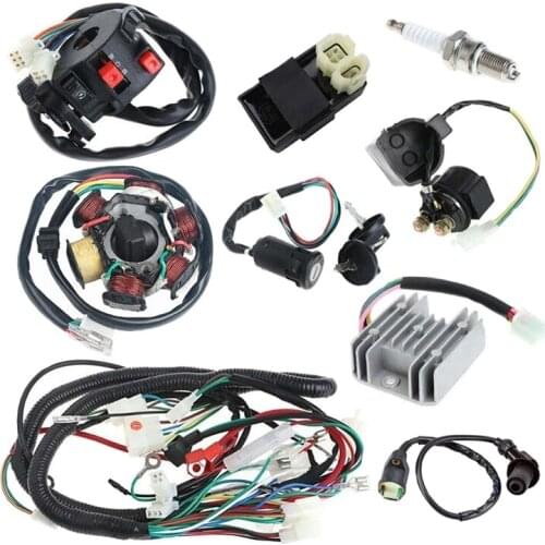 Full Electrics Wiring Harness Loom CDI Coil for GY6 150CC ATV Quad Buggy Go Kart