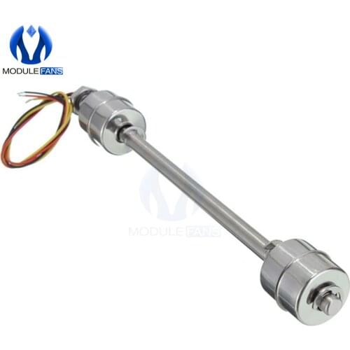 220V 200mm Liquid Float Switch Water Level Sensor Stainless Steel Double Ball