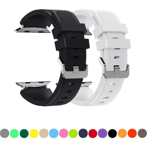 Sport silicone strap for apple watch band 44mm 40mm 42mm 38mm correa rubber bracelet watchband for iwatch series 4/3/2/1 belt