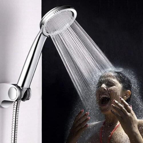 Handheld Shower Head Bathroom High Turbo Pressure Energy Water Saving Bath Showerhead