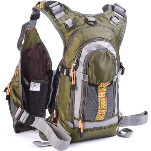 Blusea Mesh Fly Fishing Vest Backpack Multifunctional Fishing Life Vest Breathable Outdoor Fishing Mutil-Pocket Adjustable Jack