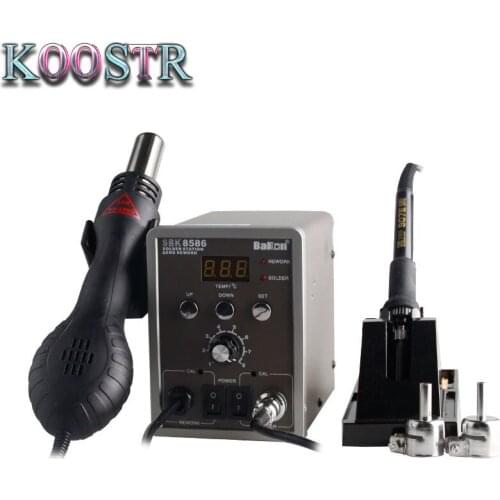 SBK8586 Desoldering station hot air gun welding table 2 in 1 thermostatic constant temperature digital display station