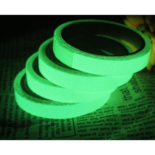 1M/Rol Luminous Tape Self-adhesive Glow Warning Tape Sticker Self Adhesive Fluorescent Warning Tape Emergency Sticker Home Decor