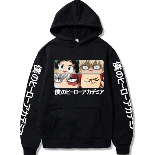 Harajuku SweatshirtMy HeroAcademiaAnime MangaHoodieNew Shoto Todoroki Bakugou Loose Sweatshirt Men Pullover Tops